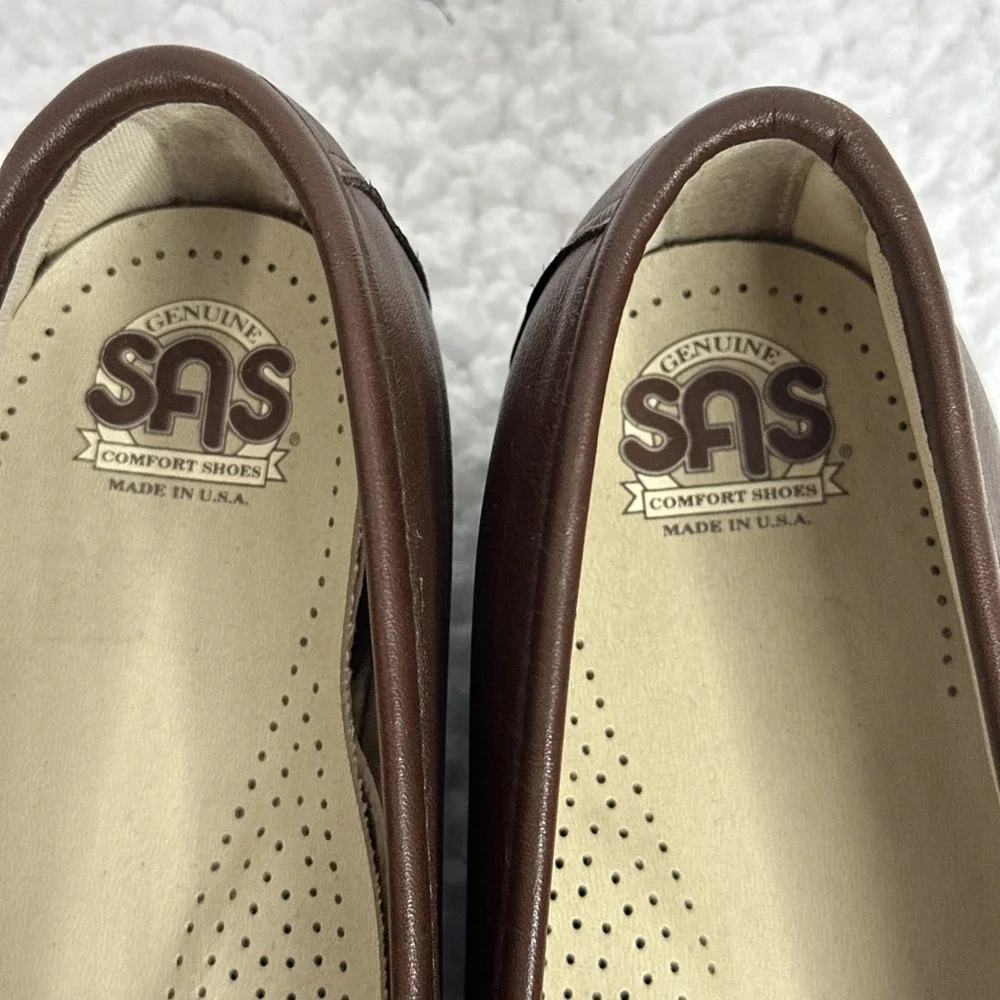 SAS Tripad Comfort Loafers Womens 7 N Brown Leather Penny Slip‎ On Shoes USA